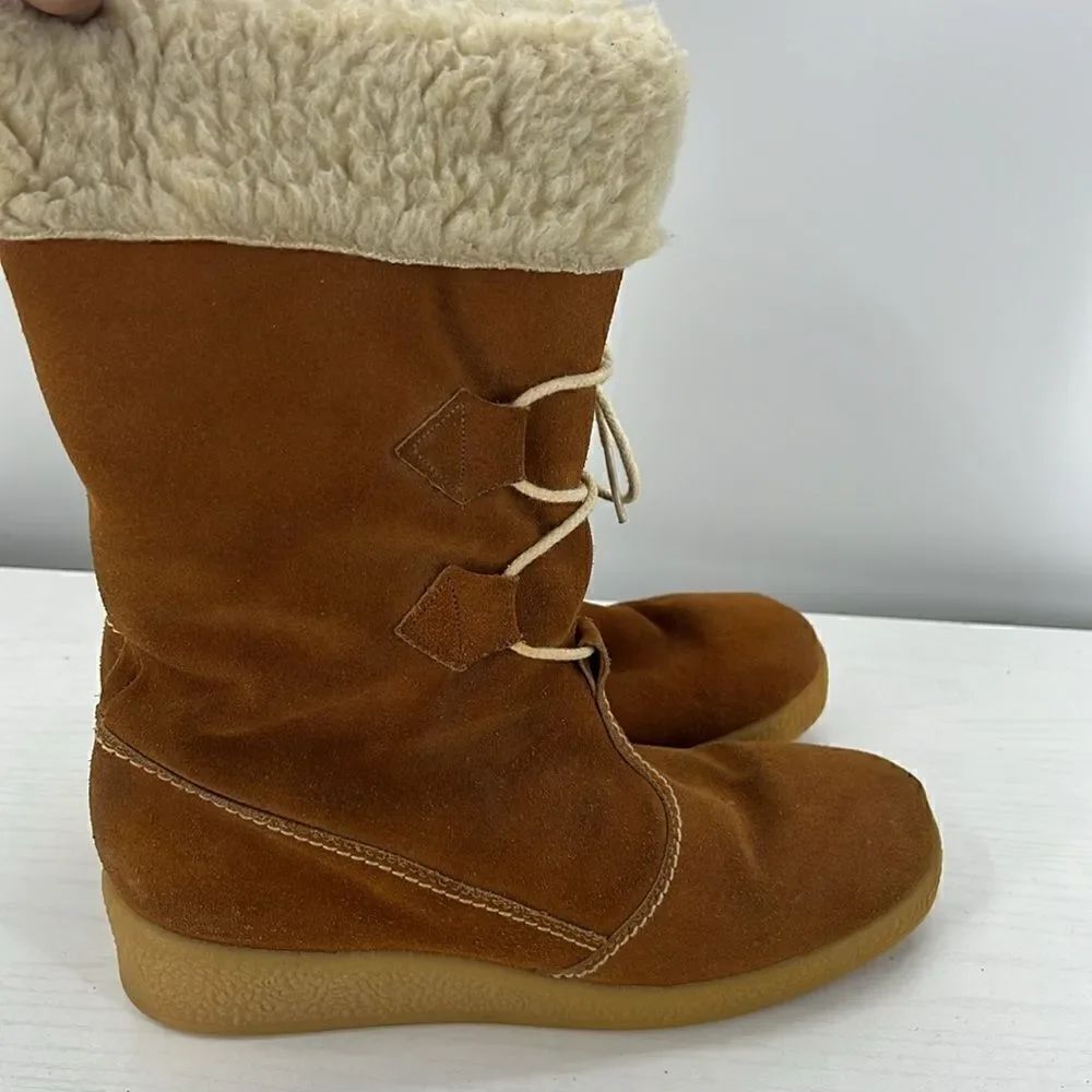 Yodelers women’s suede upper winter warm boots 9